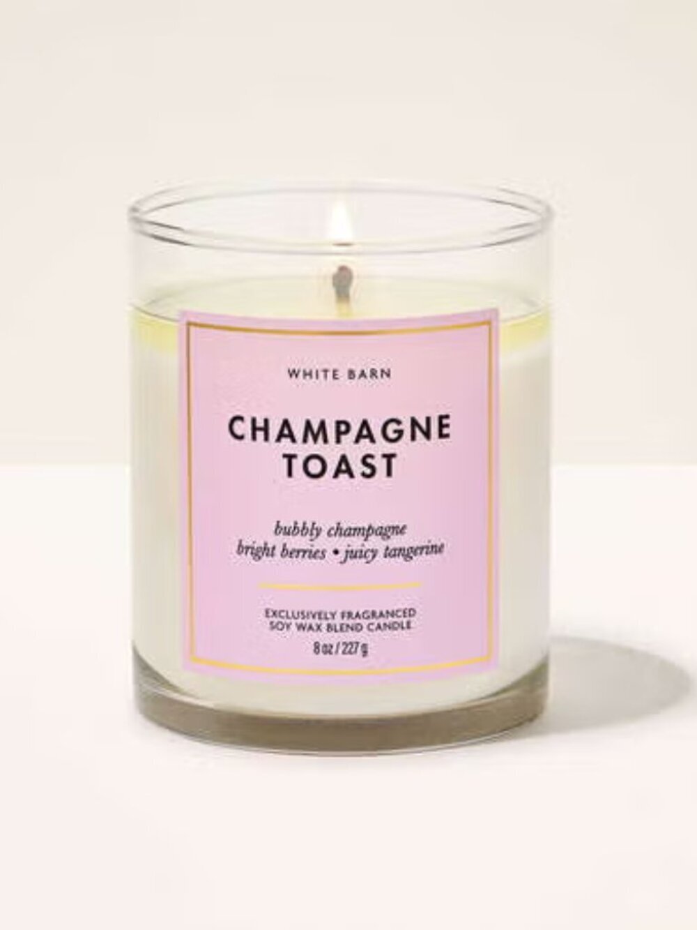 White Barn Champagne Toast single wick candle new